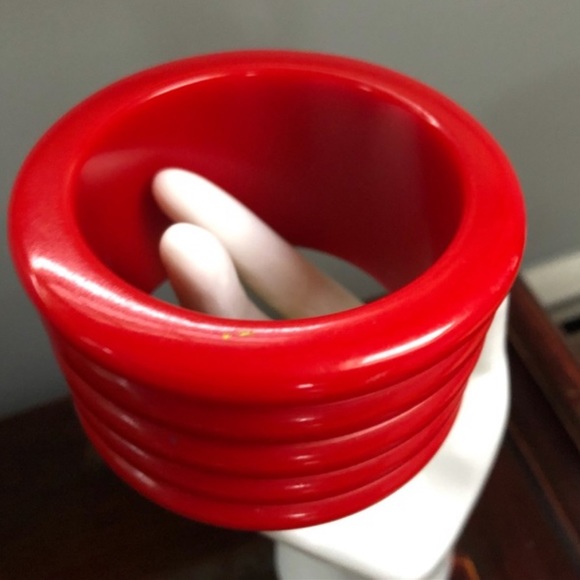 Rockabilly Red Massive Statement Bracelet - Picture 7 of 8